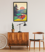 Load image into Gallery viewer, "Golden Hour" Mountain Bike Art Print-18"x24"