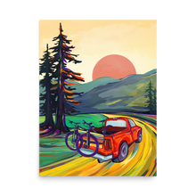 Load image into Gallery viewer, "Golden Hour" Mountain Bike Art Print-18"x24"
