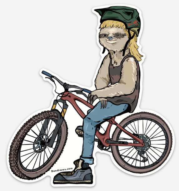 Send It Sloth Mountain Bike Decal