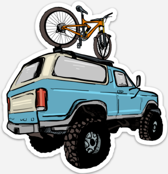 Bronco and Mountain Bike Decal