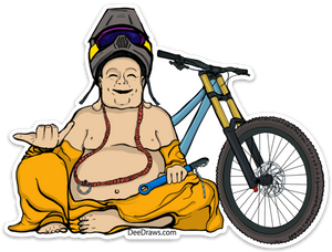 Mountain Bike Buddha Decal