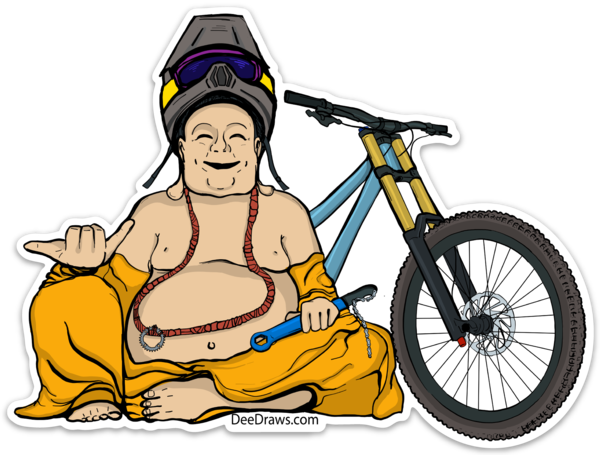 Mountain Bike Buddha Decal