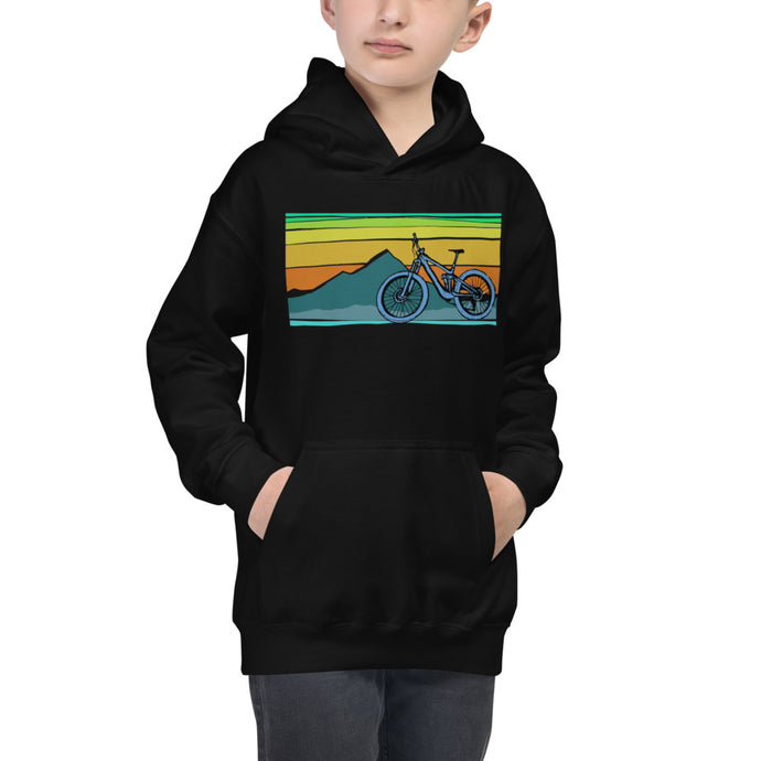 Kid's Sunset Colors Mountain Bike Hoodie