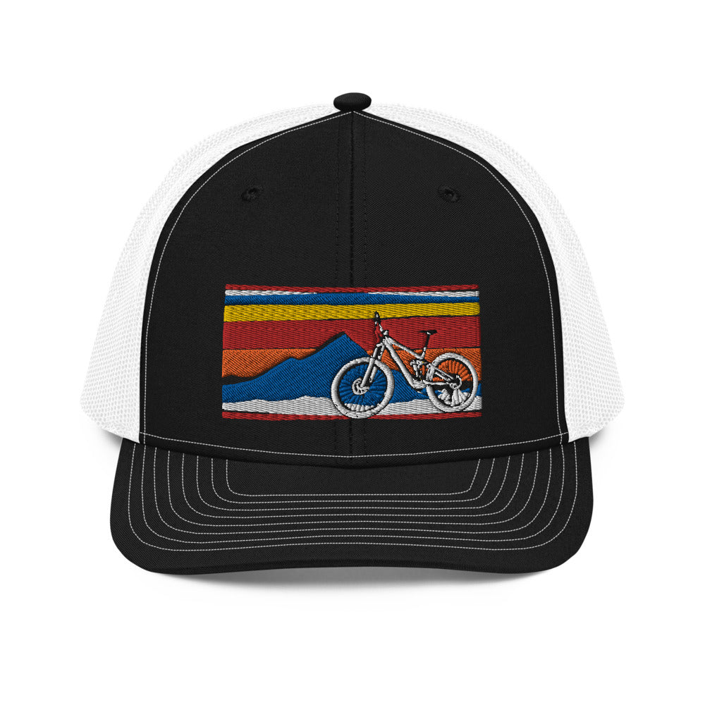 Sunset Mountain Bike Trucker Cap